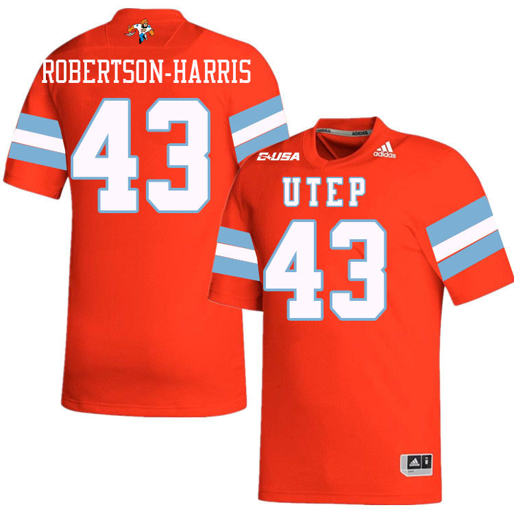 Roy Robertson-Harris UTEP Jersey,UTEP Miners #43 Roy Robertson-Harris College Football Jersey-Retro